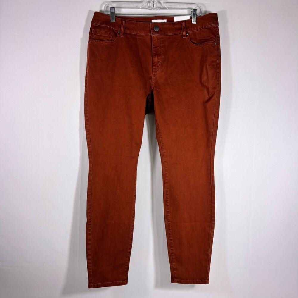 NWT Lane Bryant Signature Fit MidRise Super Stretch Jeans Warm Rust Size 16 1008